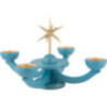 Candle Holder Advent Blue, with Tea Candle Holder - 31x31 cm / 12.2x12.2 inch
