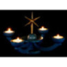 Candle Holder Advent Blue, with Tea Candle Holder - 31x31 cm / 12.2x12.2 inch