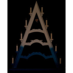 Lichtspitze mit elektrischer Beleuchtung und einem Schwebeengel - 53x66 cm