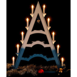 Lichtspitze mit elektrischer Beleuchtung und einem Schwebeengel - 53x66 cm