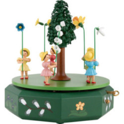 Music Box with Five Flower Children - 21x20 cm / 8.3x7.9 inch