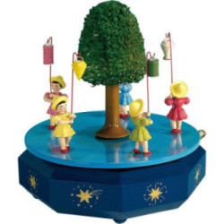 Music Box with Five Lantern Children - 21x20 cm / 8.3x7.9 inch