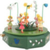 Music Box with Five Flower Children and Flower Meadow - 21x18 cm / 7.1 inch
