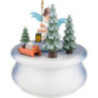 Music Box Oval with Two Gift Givers - 15x12x14 cm / 5.9x4.7x5.5 inch