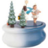 Music Box Oval with Two Gift Givers - 15x12x14 cm / 5.9x4.7x5.5 inch