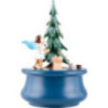 Music Box "Christmas Dream" with Tree and One Short Skirt Angel - 12x17,5 cm / 4.7x6.9 inch