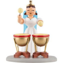 Angel Long Pleated Skirt Double Kettle Drums, Colored - 6,6 cm / 2.6 inch