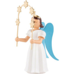 Faltenlangrockengel mit Sternenbogen, farbig - 6,6 cm