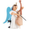 Faltenlangrockengel sitzend mit Violoncello, farbig - 6,6 cm