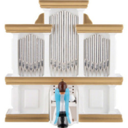Angel Long Pleated Skirt at the Organ, Colored - 15,5 cm / 6.1 inch
