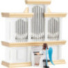 Angel Long Pleated Skirt at the Organ with Music Box, Colored - 15,5 cm / 6.1 inch