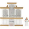 Angel Long Pleated Skirt at the Organ with Music Box, Colored - 15,5 cm / 6.1 inch
