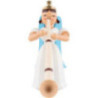 Faltenlangrockengel mit Alphorn, farbig - 6,6 cm