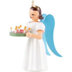 Angel Long Pleated Skirt with Birthday Wreath - Colored - 6,6 cm / 2.6 inch