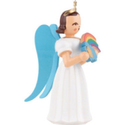 Faltenlangrockengel mit Regenbogen, farbig - Jahresedition 2023 - 6,6 cm