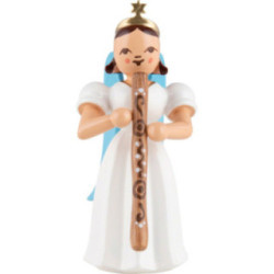 Faltenlangrockengel mit Didgeridoo, farbig  - 6,6 cm