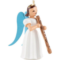 Faltenlangrockengel mit Didgeridoo, farbig  - 6,6 cm