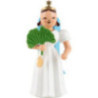 Faltenlangrockengel mit Ginkgoblatt, farbig - Jahresedition 2024  - 6,6 cm