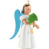 Faltenlangrockengel mit Ginkgoblatt, farbig - Jahresedition 2024  - 6,6 cm