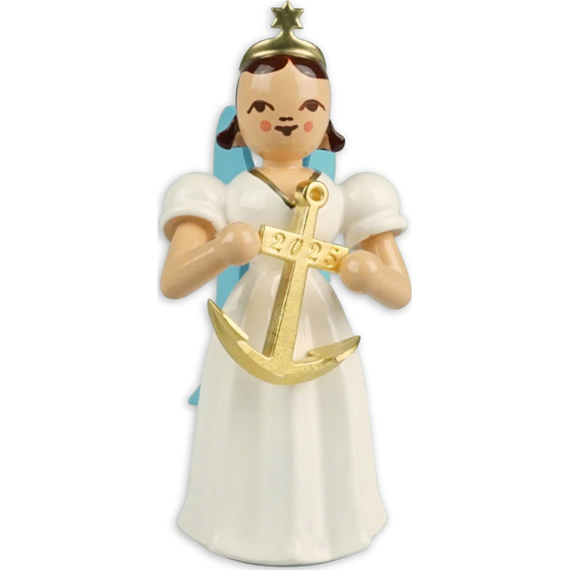 Langrockengel mit Anker, farbig - Jahresedition 2025 - 6,6 cm