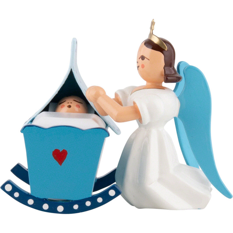 Angel Long Pleated Skirt Kneeling with Cradle, Colored - 6,6 cm / 2.6 inch