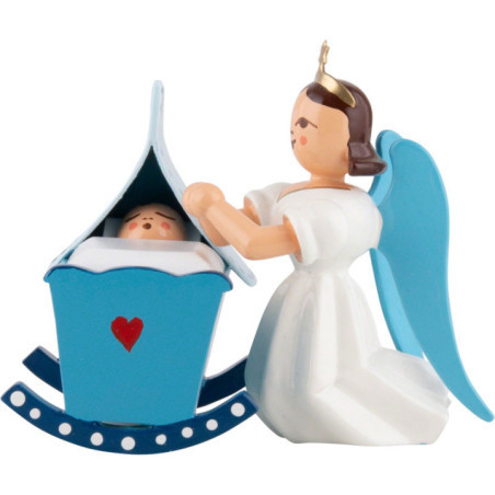 Angel Long Pleated Skirt Kneeling with Cradle, Colored - 6,6 cm / 2.6 inch