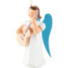 Faltenlangrockengel mit Gitarre, farbig - 22 cm