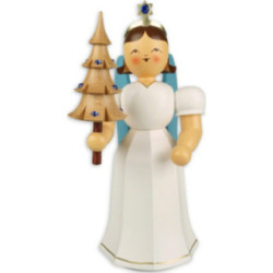 Langrockengel mit Bäumchen mit Preciosa Kristallen, farbig - Sonderedition - 22 cm