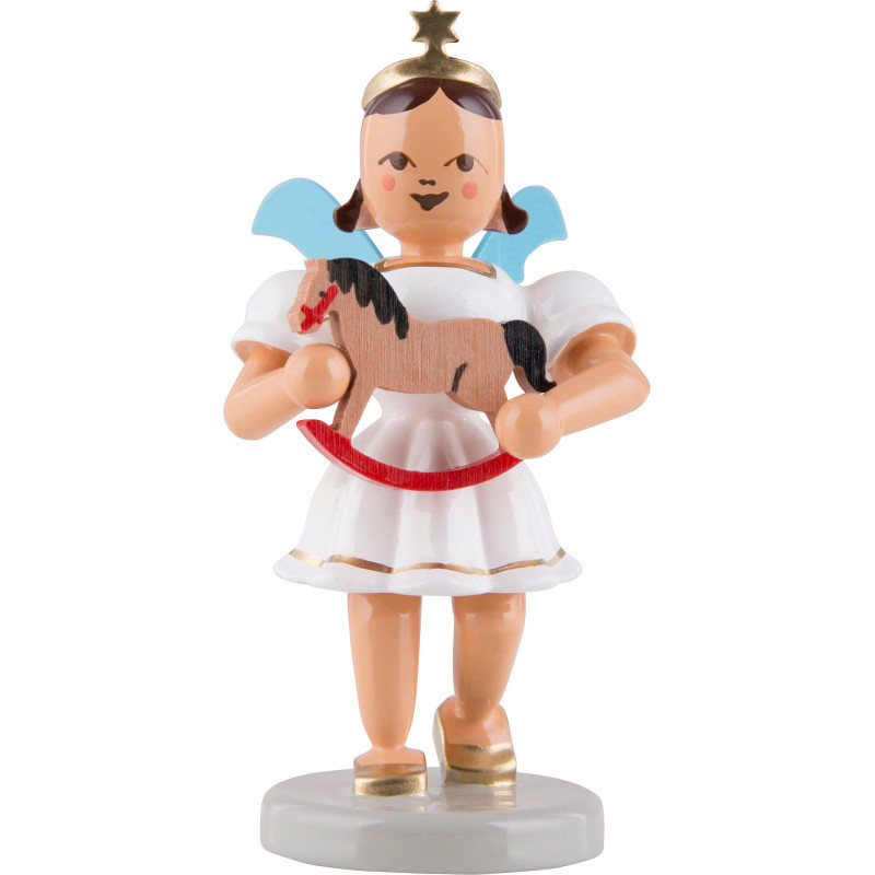 Kurzrockengel mit Reiterlein, farbig - 6,6 cm