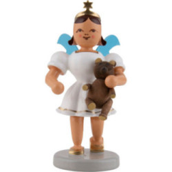 Kurzrockengel mit Teddy, farbig - 6,6 cm