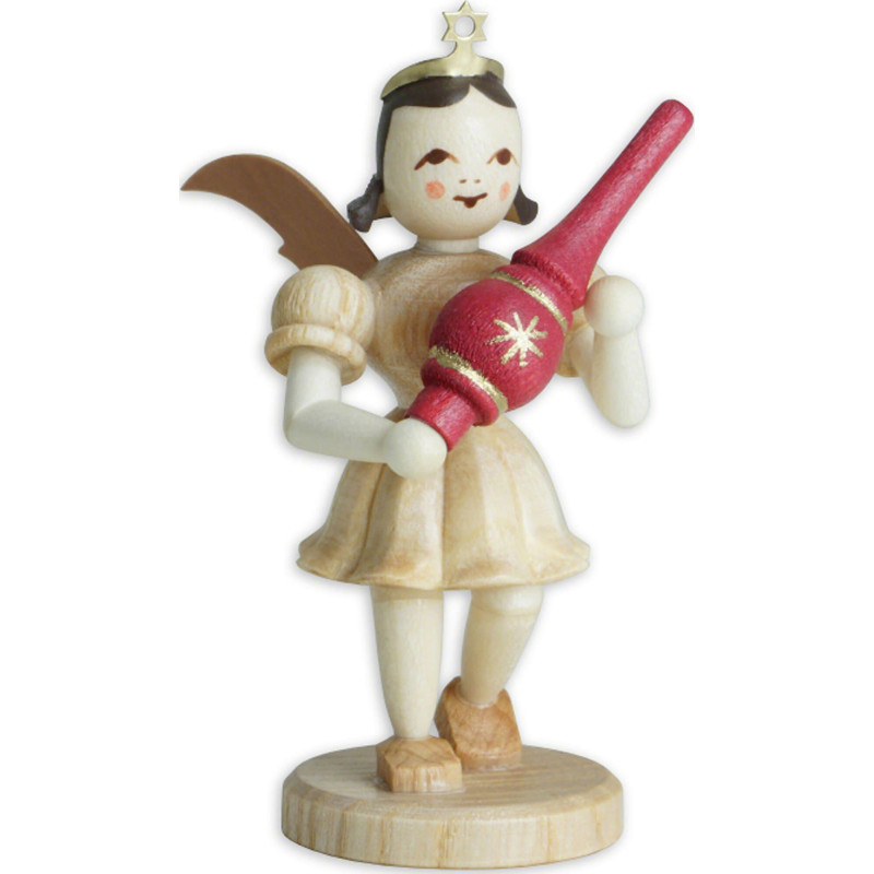 Angel Short Skirt with Christmas Tree Topper - Natural - 6,6 cm / 2.6 inch