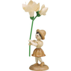 Blumenkind mit Freesie, natur - 11 cm
