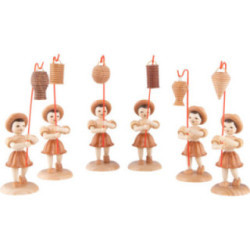 Lanternchildren Natural, Set of Six - 12 cm / 4.7 inch