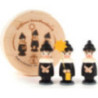 Kurrendefiguren schwarz in Spandose - 3,5 cm