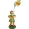 Blumenkind mit Narzisse, farbig - 32 cm
