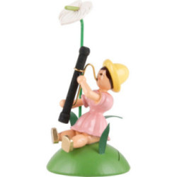 Flower Child Anthurium with Bassoon, Sitting, Colored - 11 cm / 4.3 inch