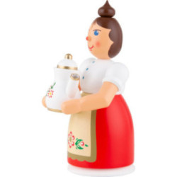 Smoker - Woman with Apron and Pot - 17 cm / 6.7 inch