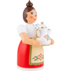 Smoker - Woman with Apron and Pot - 17 cm / 6.7 inch