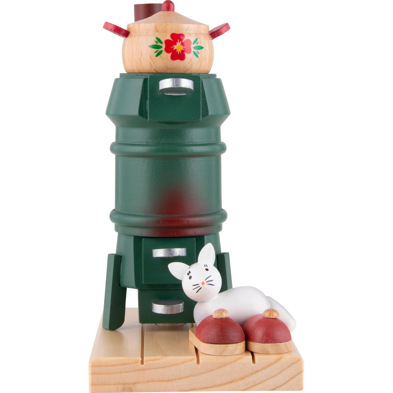 Smoking Stove - Cat - Green - 14,5 cm / 5.7 inch