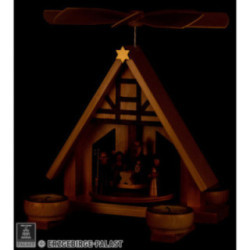 1-Tier Pyramid - Nativity - Natural  - 23 cm / 9.1 inch