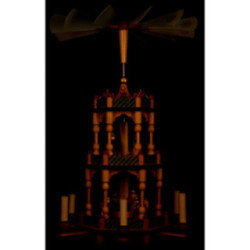 3-stöckige Pyramide Christi Geburt, bunt - 46 cm