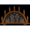 Candle Arch - Miner & Angel - Embroidery White/Silver - 49x36 cm / 19.3x14.2 inch
