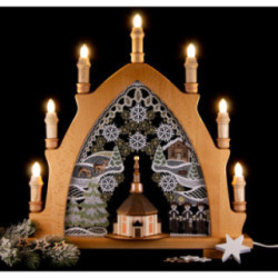 Candle Arch - Seiffen Church Natural - Embroidery Colored - 41x45 cm / 16.1x17.7 inch