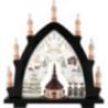 Candle Arch - Seiffen Church Black - Embroidery Colored - 41x45 cm / 16.1x17.7 inch