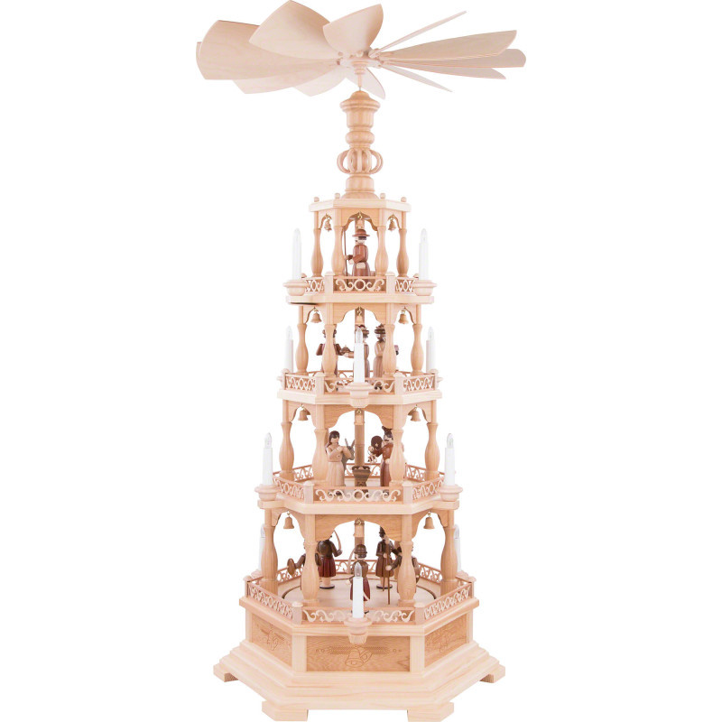 4-Tier Pyramid - The Christmas Story - 122 cm /48 inch - 230 V Electr. Motor