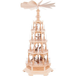 4-Tier Pyramid - The Christmas Story - 122 cm /48 inch - 230 V Electr. Motor