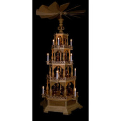 4-stöckige Pyramide Heilige Geschichte - 122 cm - 230 V Elektromotor