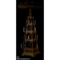 4-stöckige Pyramide Heilige Geschichte - 122 cm - 120 V Elektromotor (US-Norm)