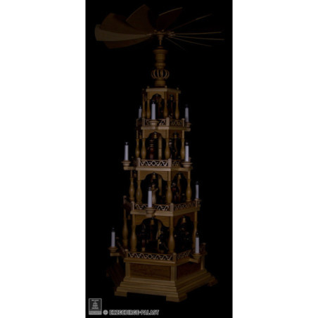 4-stöckige Pyramide Heilige Geschichte - 122 cm - 120 V Elektromotor (US-Norm)