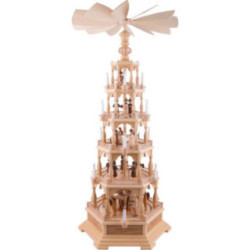 5-Tier Pyramid - The Christmas Story - 142 cm / 56 inch - 230 V Electr. Motor